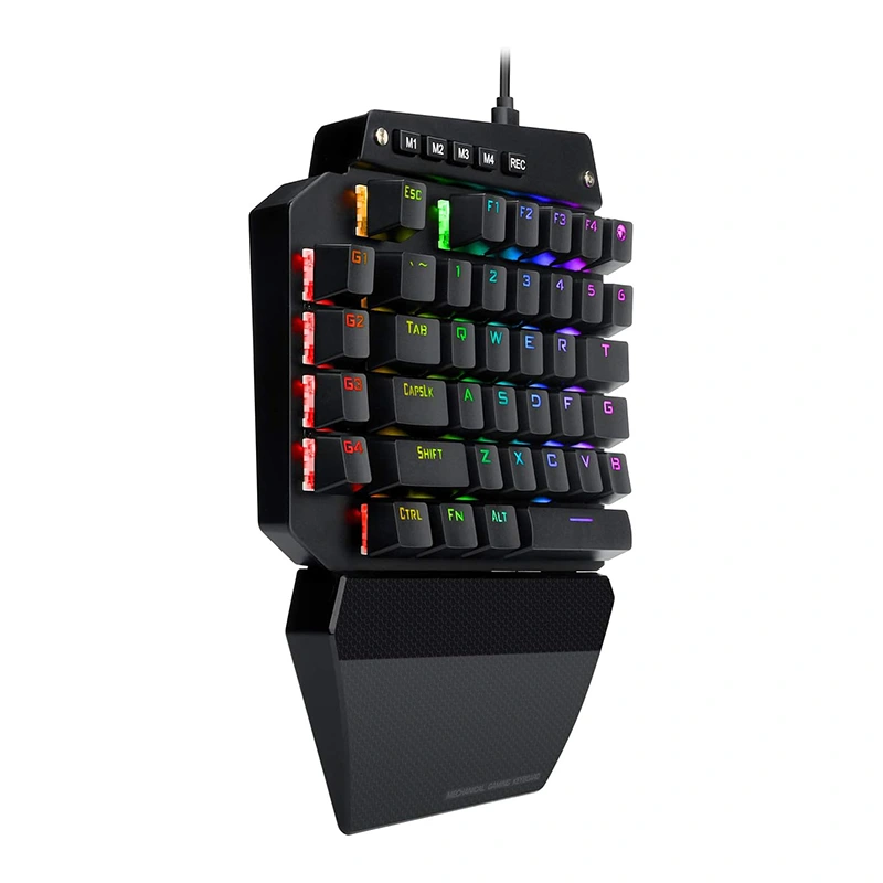 Teclado mecânico para jogos RGB de 44 teclas com fio