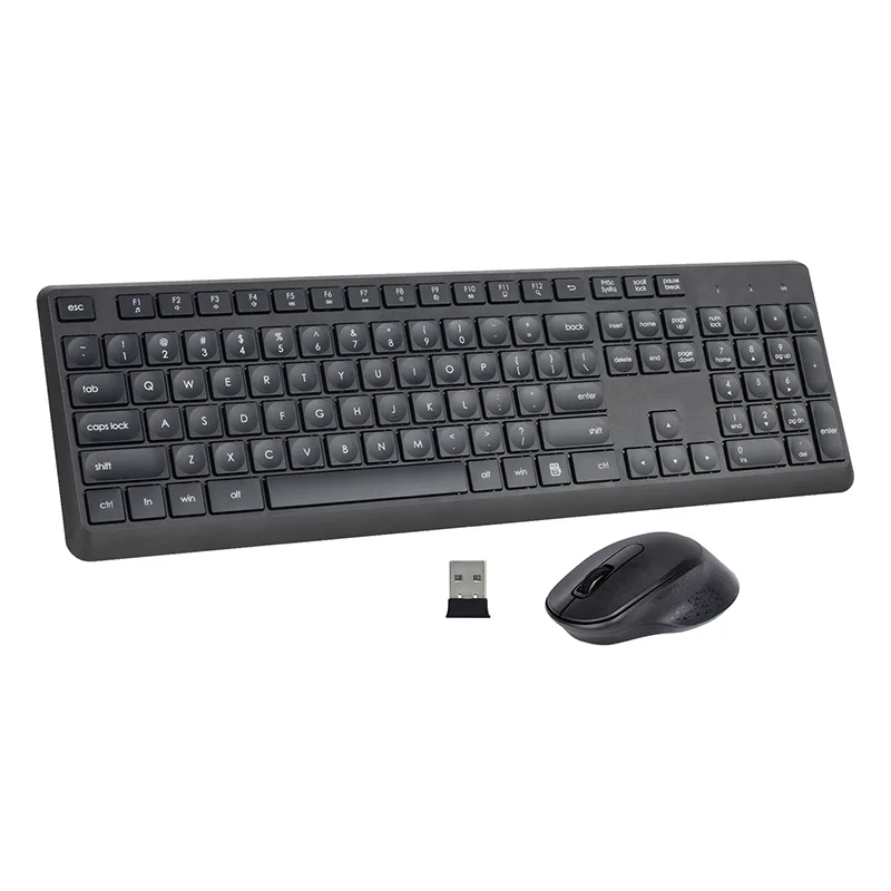 Black 2,4 GHz de teclado sem fio e mouse combinar