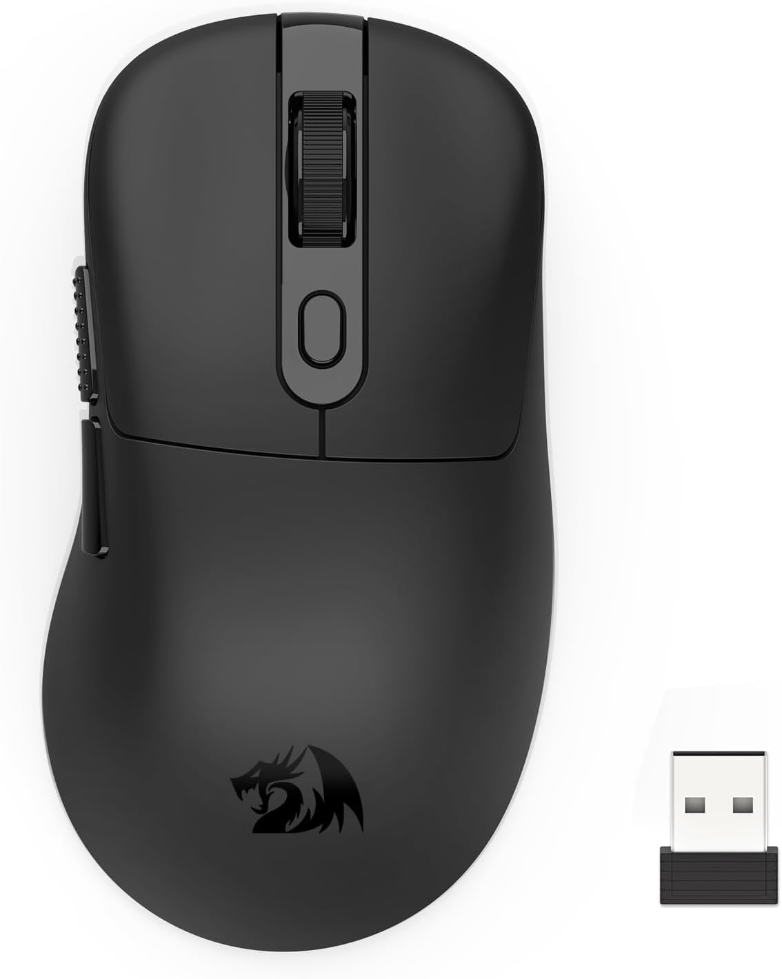 Mouse para jogos preto M818 sem fio 24.000 DPI, modo triplo 2.4G