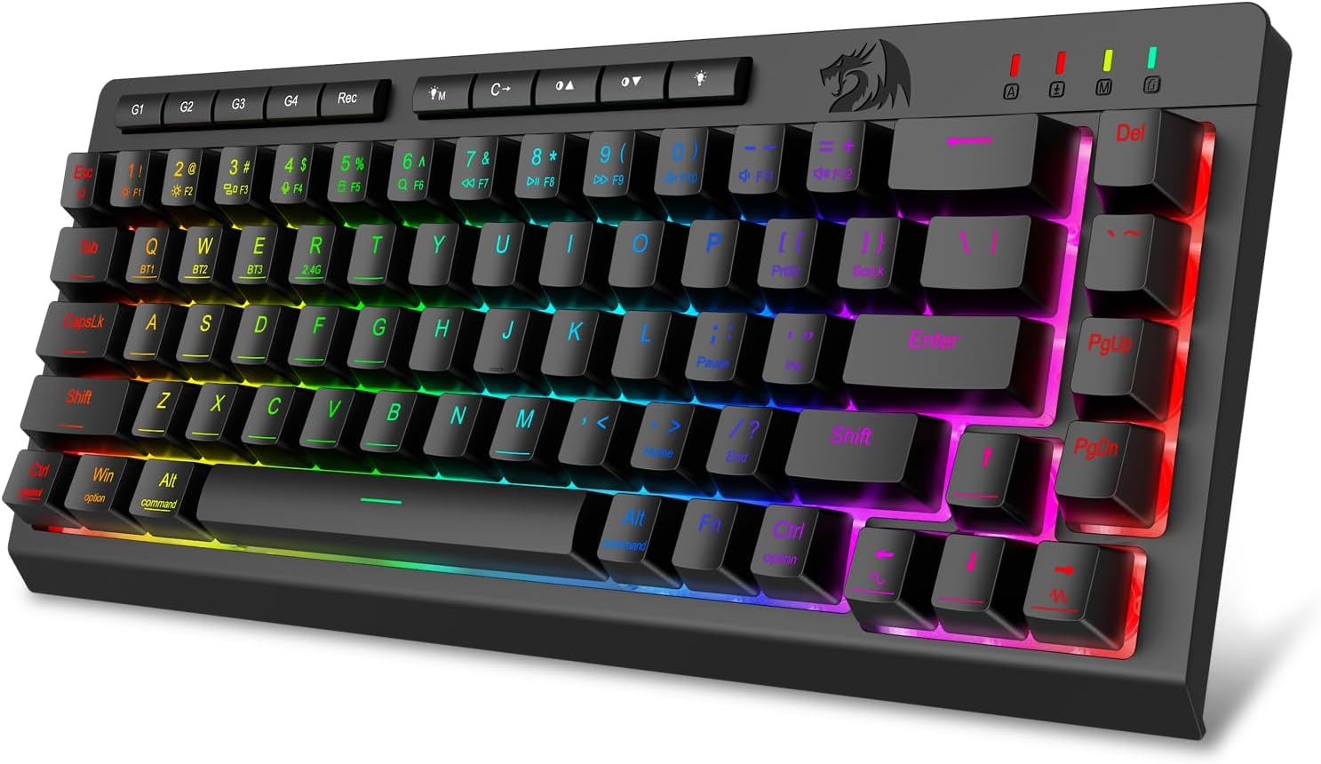 Teclado portátil sem fio para jogos Redragon K519 Pro