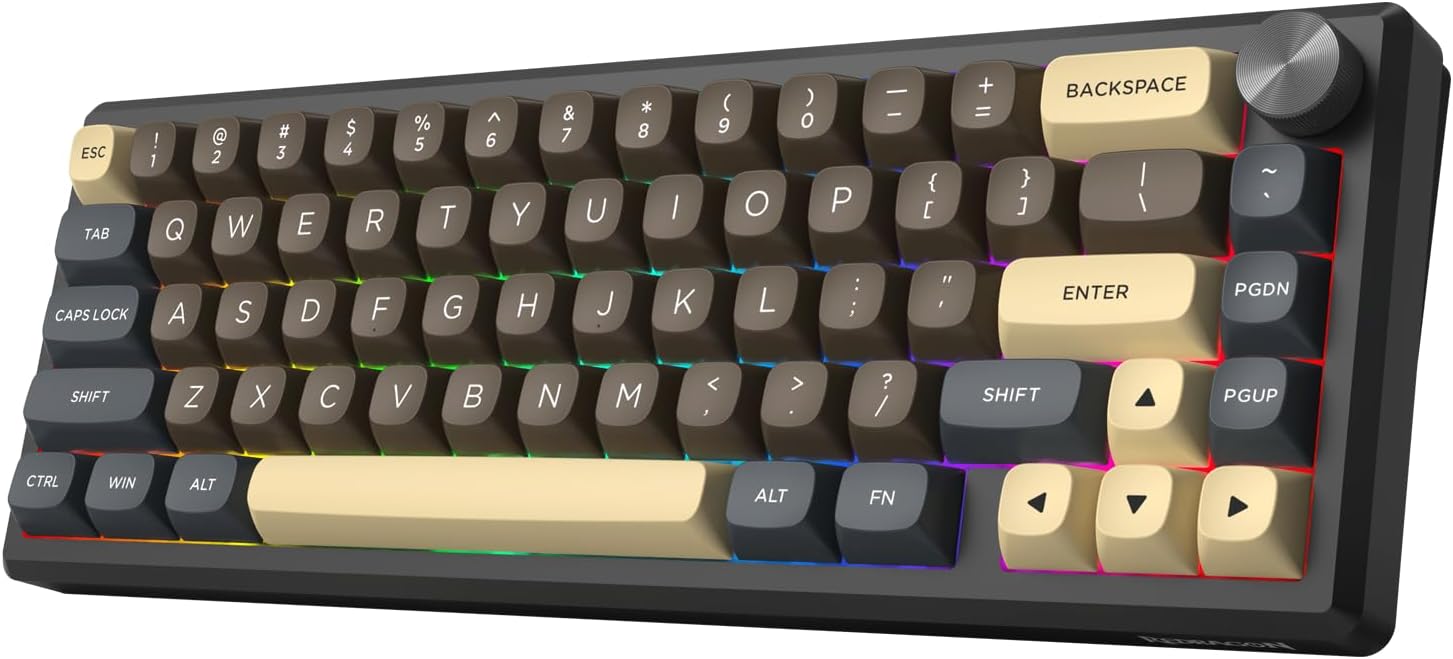teclado mecânico sem fio preto do jogo K727 60%